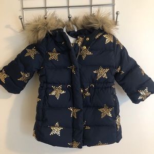 Blue/Gold Toddler Girls Gap Jacket. 12-18 months.